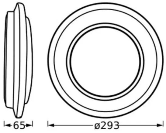 Osram - Plafoniera LED ORBIS BERLIN LED/16W/230V Ø 29,3 cm, nera