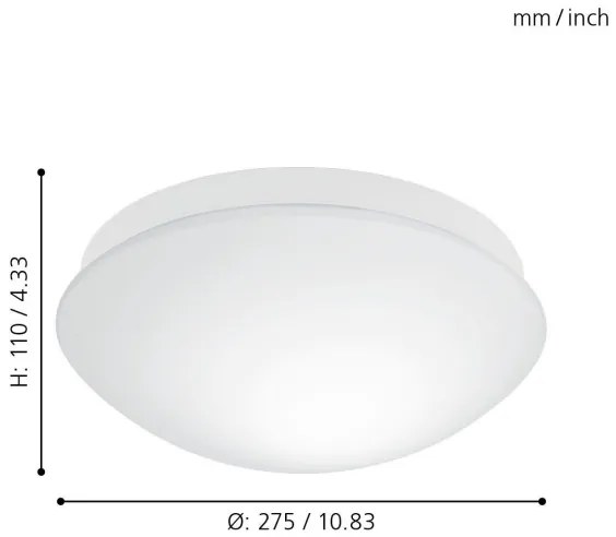 Eglo 97531 - Lampada da bagno con sensore BARI-M 1xE27/20W/230V