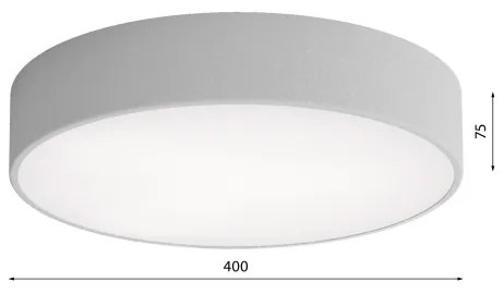 Plafoniera da soffitto per bagno con sensore CLEO, 3xE27/24W/230V, Ø 40 cm, grigio, IP54