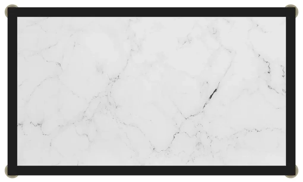 Tavolo consolle bianco 60x35x75 cm in vetro temperato