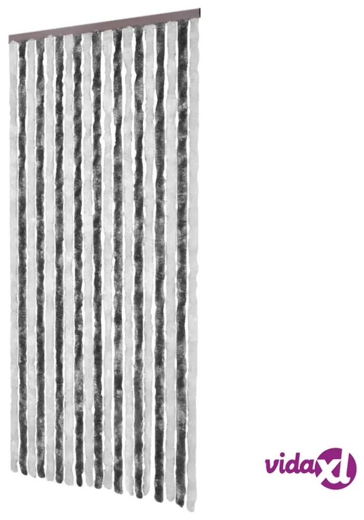 vidaXL Zanzariera Grigio e Bianco 56x200 cm Ciniglia