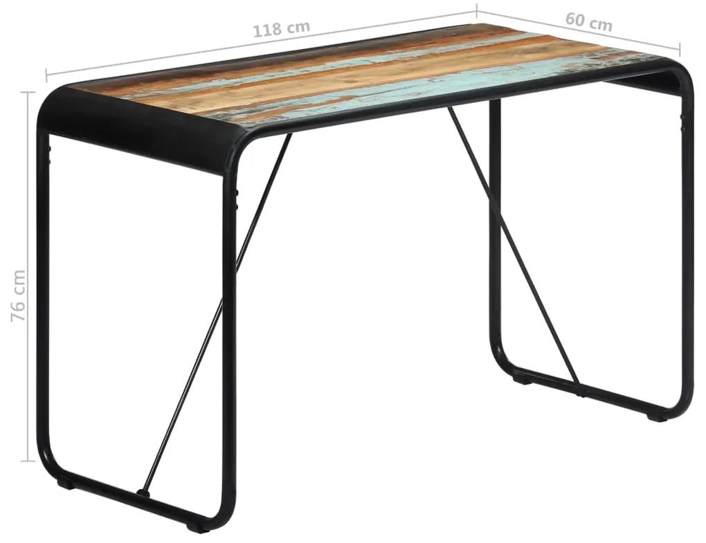 Tavolo da Pranzo 118x60x76 cm in Legno Massello di Recupero