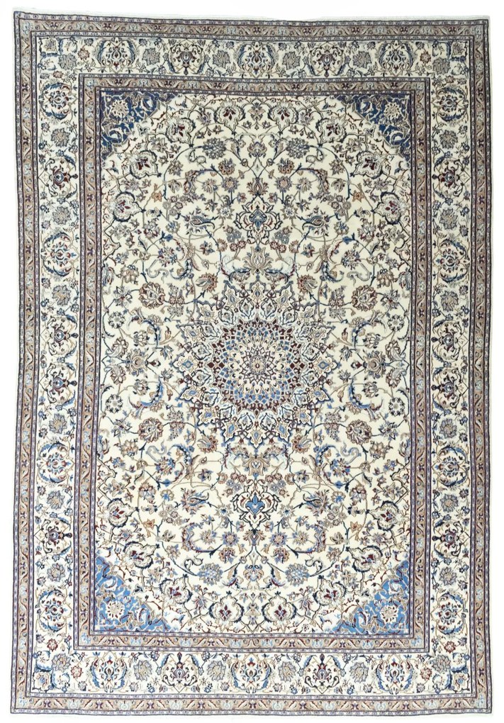 Nain Tappeto persiano 350x240 Beige (Iran) Annodato A Mano