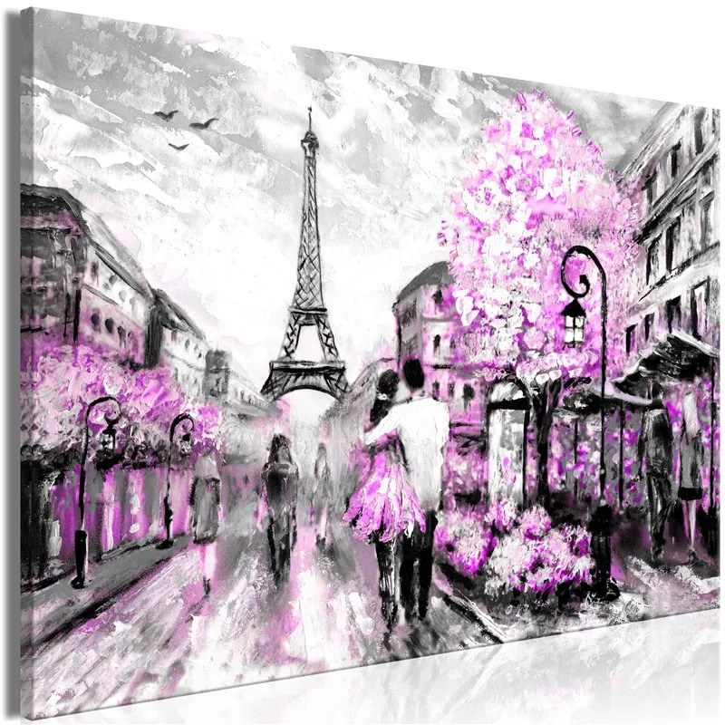 Quadro Colourful RendezVous (1 Part) Wide Pink  Colore Rosa, Dimensioni e Misure 90x60