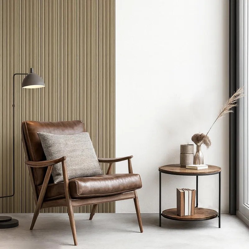 Pannello decorativo cannettato W159 miele 159 x 290 cm, spessore 10 mm