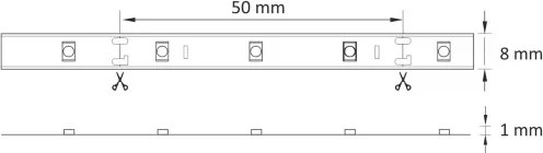 Striscia LED 5m LED/10W/12V IP20 4500K