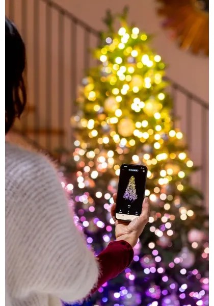 Twinkly TWS250SPP-TEU - LED RGBW da esterno Catena natalizia 250xLED 23,5m IP44 Wi-Fi