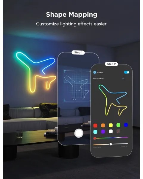 Govee - Neon 2 MATTER striscia LED flessibile 3m RGBIC Wi-Fi