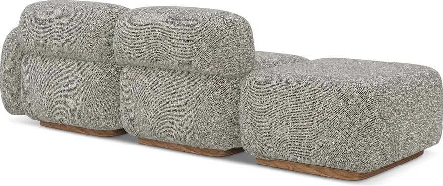 Chaise lounge componibile grigia (con penisola a destra) Ailani – Makamii