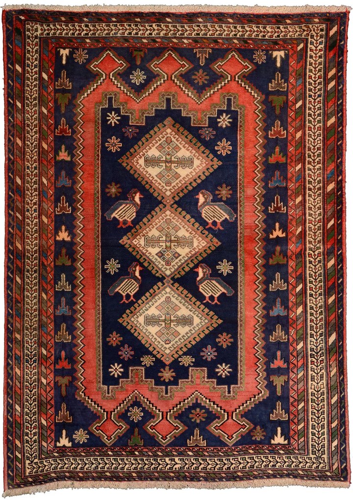 Afshar Tappeto 200x140 Marrone (Iran) Annodato A Mano