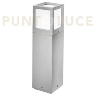 Ges342- paletto 1 luce attacco e27 grigio alluminio h.40cm ip54