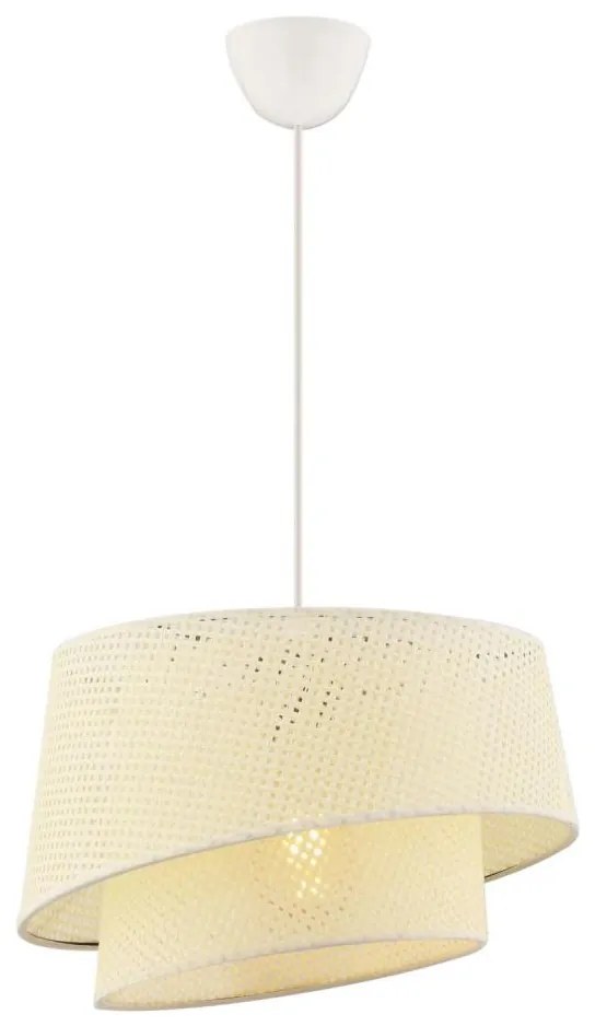 Lampadario a cavo BARETTE 1xE27/60W/230V crema