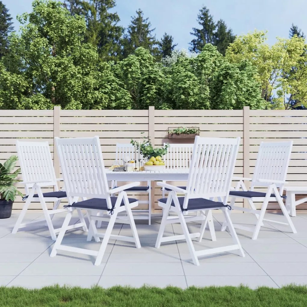 Cuscini Per Pallet 6 Pz Blu Marino 40x40x3 Cm İn Tessuto Oxford /