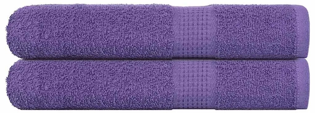 Asciugamani Per Sauna 2 Pz Viola 80x200cm 360g/m² 100% Cotone /