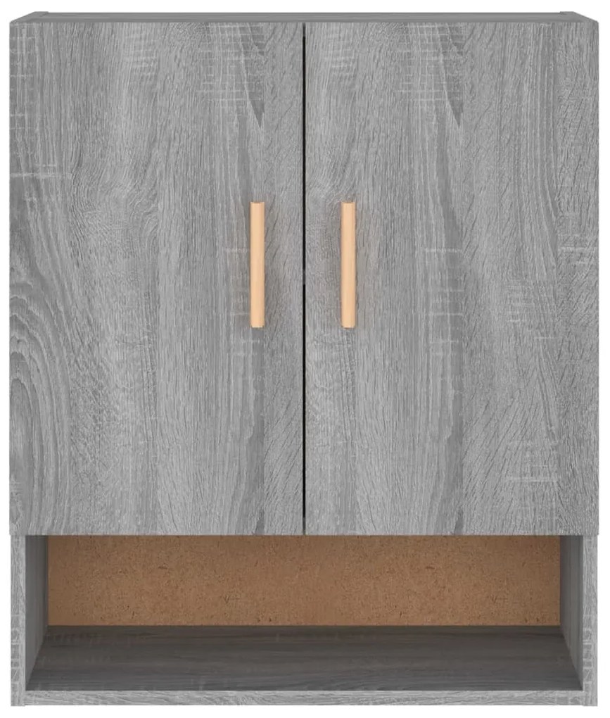 Armadietto a Muro Grigio Sonoma 60x31x70cm in Legno Multistrato