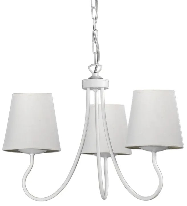 Lampadario Country charm Margot paralume bianco 3x E14