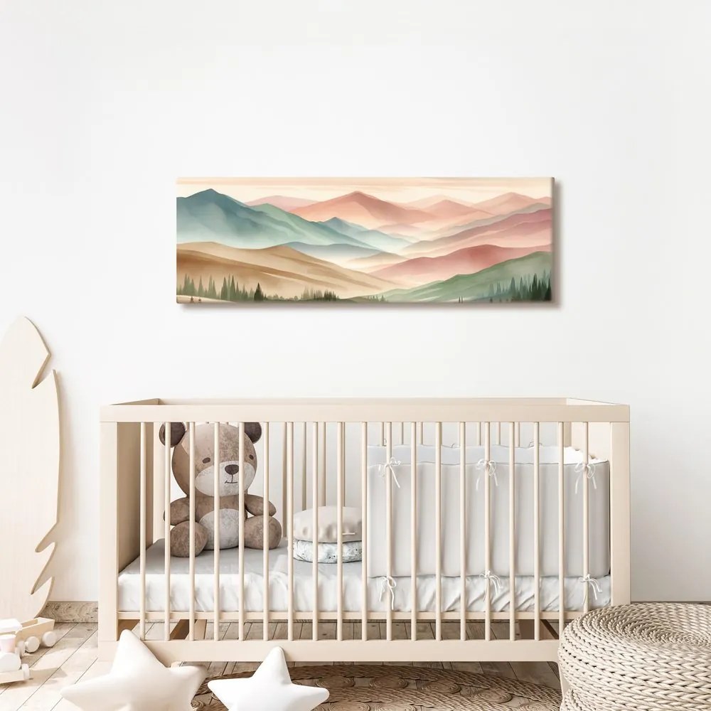 Quadro su tela – Paesaggio tranquillo con montagne