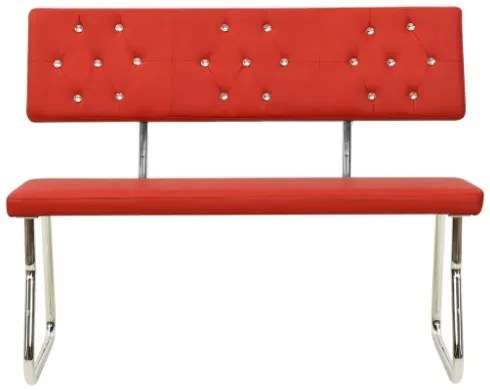 Panca 110 cm Rossa in Similpelle