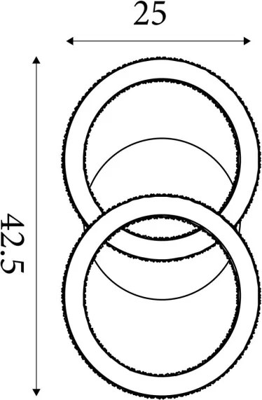 Searchlight 37122CP-LED Plafoniera dimmerabile SPECIFICHE LED/24W/230V 3000K 25x42,5 cm