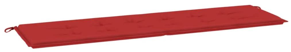 Cuscino per Panca Rosso 180x50x3 cm in Tessuto Oxford