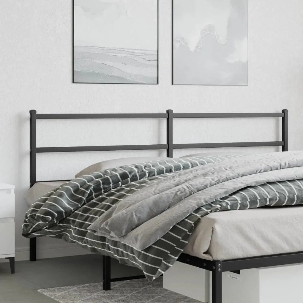 Testiera İn Metallo Nero 180 Cm /