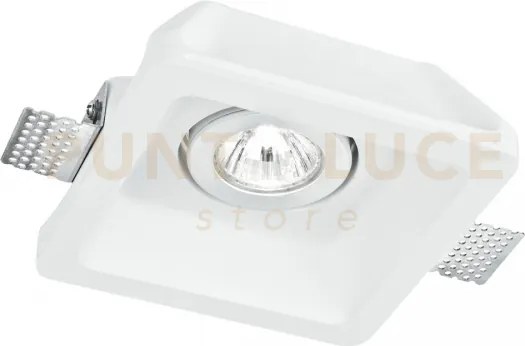 Faretto da incasso in gesso verniciabile morgana orientabile bianco...