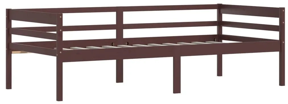 Giroletto marrone scuro in legno massello di pino 90x200 cm