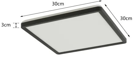 Brilagi - Lampada LED da bagno ULTRA SLIM LED/18W/230V 30x30 cm nero IP54