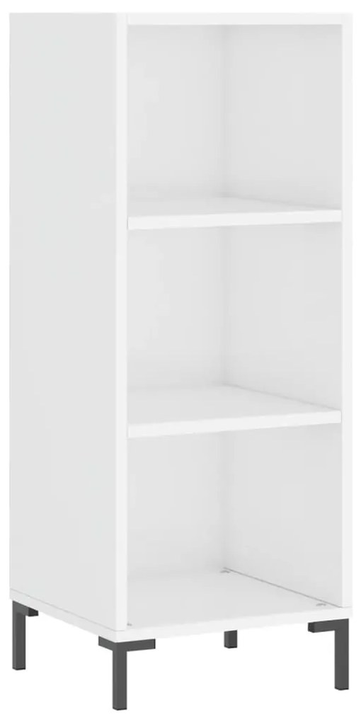 Credenza bianco lucido 34,5x32,5x90 cm in legno multistrato