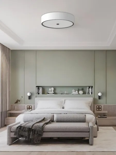 Open Design OR85983 - plafoniera ZALINDRO 4xE27/15W/230V Ø 54,5 cm bianco/nero