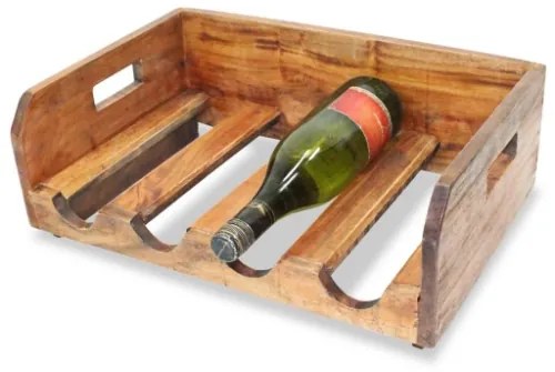 Set Portavini 4pz per 16 Bottiglie in Legno Massello Recuperato
