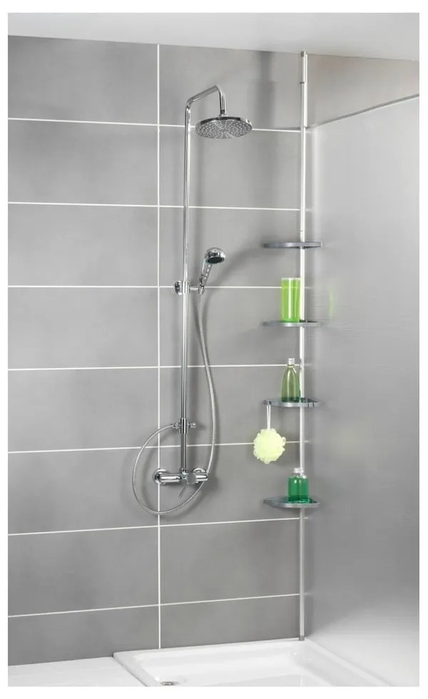 Mensola telescopica da parete grigia per il bagno Easy - Wenko