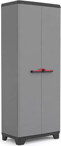 Armadio da Esterno 3 Ripiani 68x39x173H cm in Plastica Keter Stilo Alto Grigio...