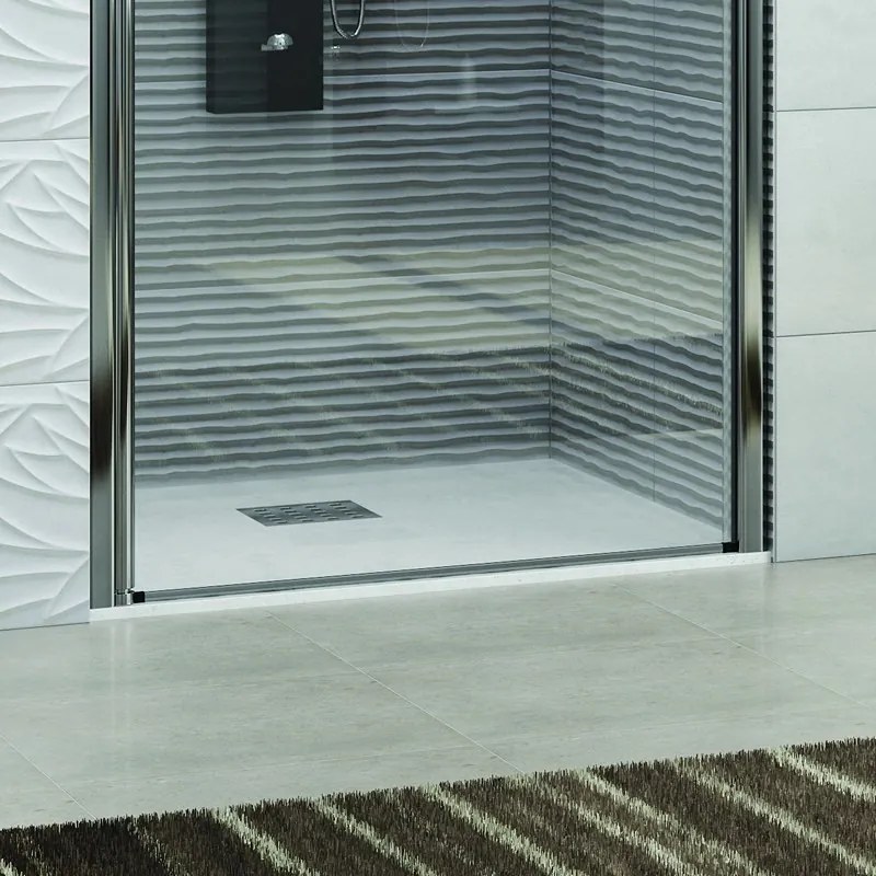 Kamalu - Box doccia porta battente nicchia 70cm vetro trasparente KS2800N