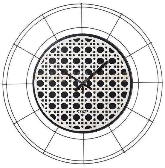 Orologio nudo grande vienna nero ,bianco in ferro diametro90cm