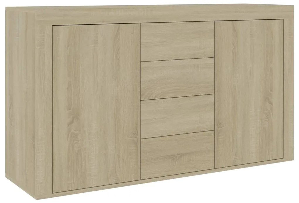 Credenza Rovere Sonoma 120x36x69 cm in Legno Multistrato