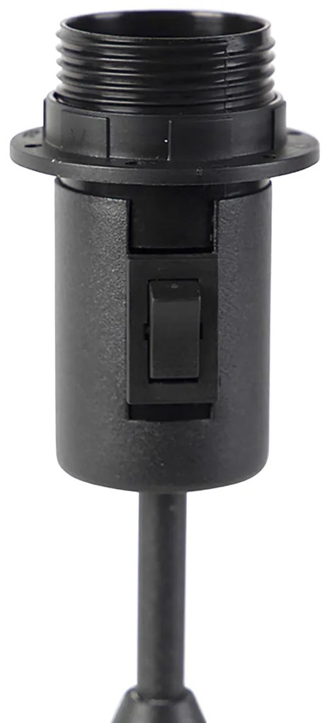 Lampada da tavolo nera regolabile con paralume marrone chiaro 35 cm - Parte