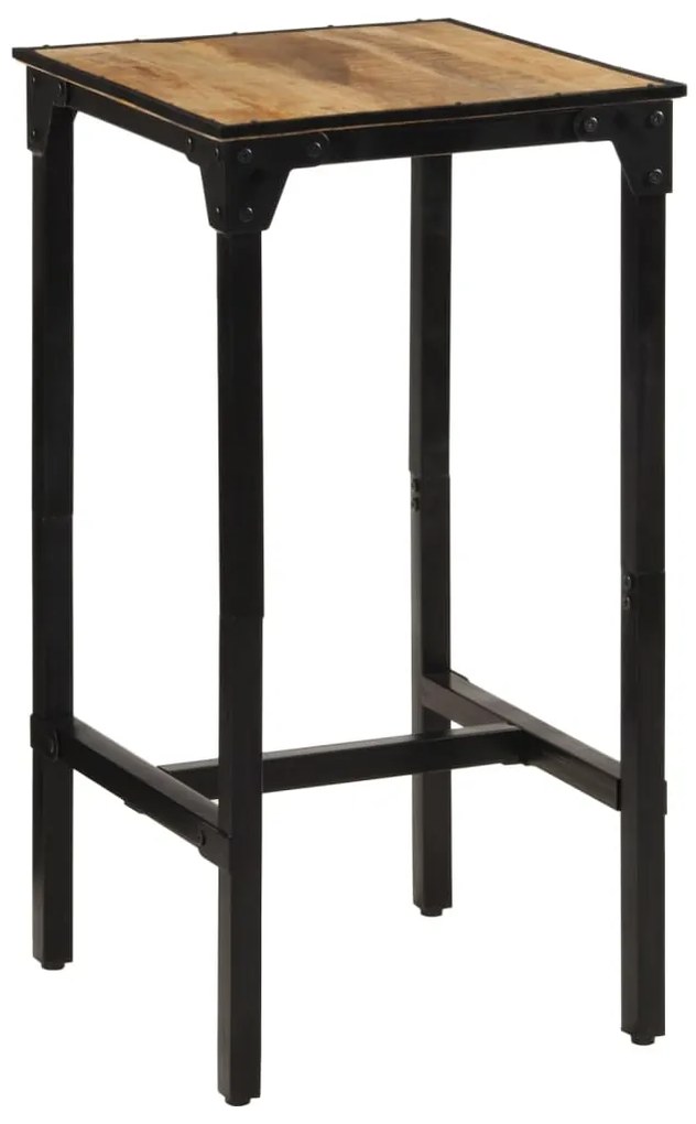 Tavolo Da Bar 60x55x107 Cm İn Legno Grezzo Massello Di Mango /
