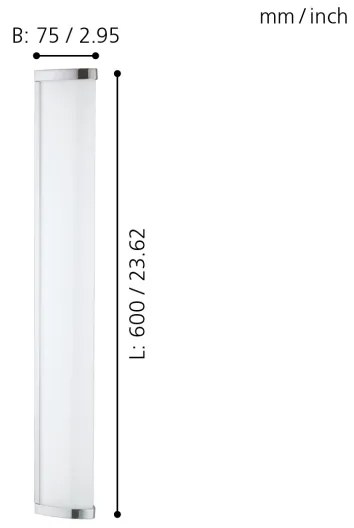 Eglo 94713 - Lampada da bagno a LED GITA 2 LED/16W/230V IP44