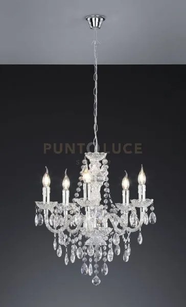 Luster lampadario trasparente 5 luci attacco e14