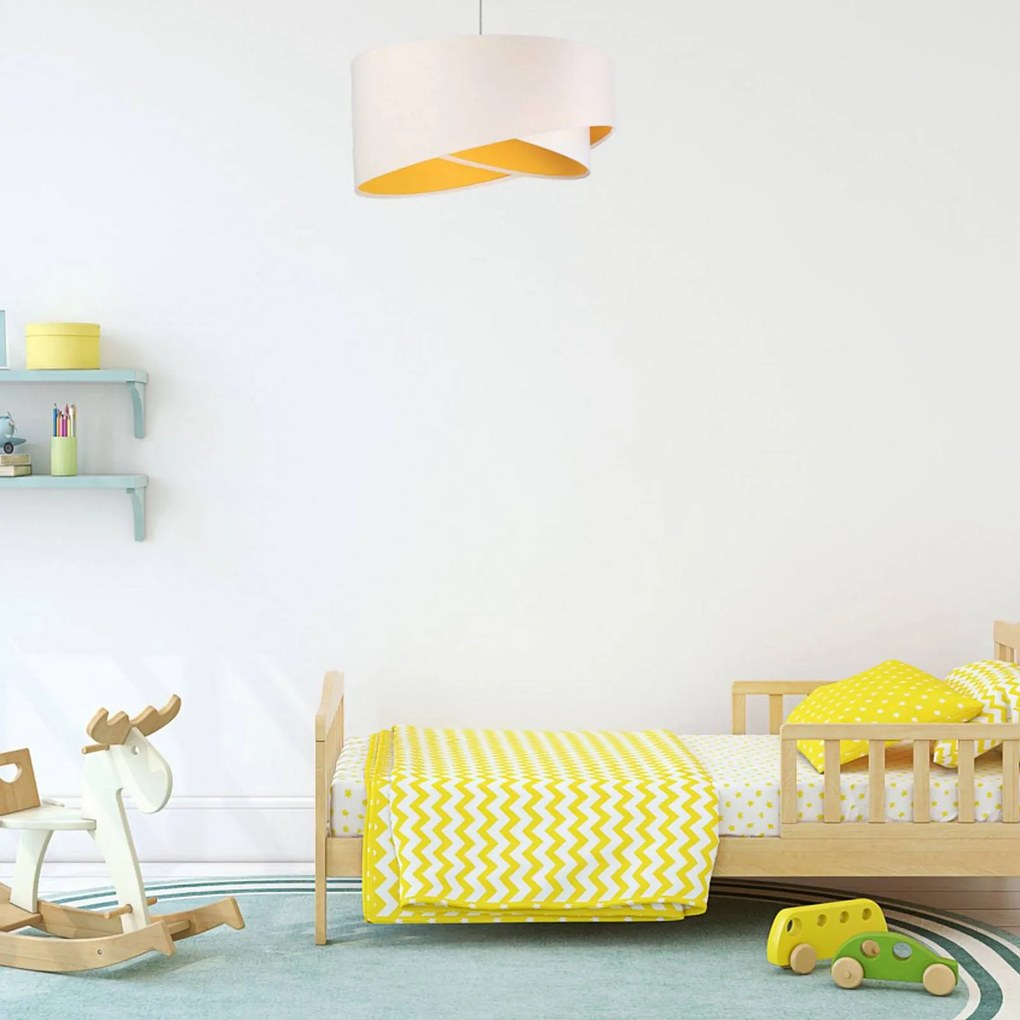 Maco Design Lampada a sospensione Vivien, bicolore, bianco/arancione