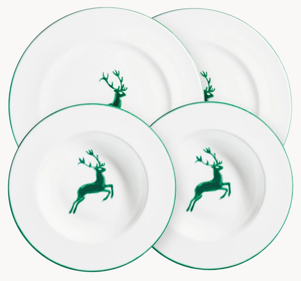 Set di piatti fatti a mano Grauer Hirsch, 2 persone, set da 4