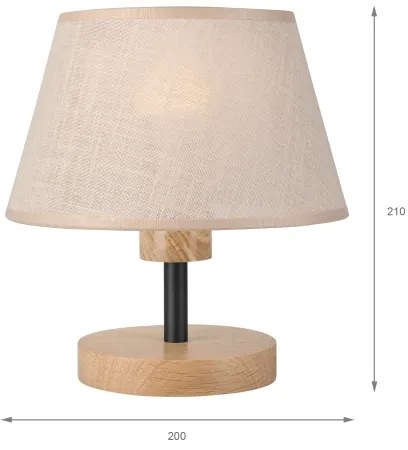Brilagi - LED Lampada da tavolo ANTHONY 1xE14/40W/230V quercia/beige