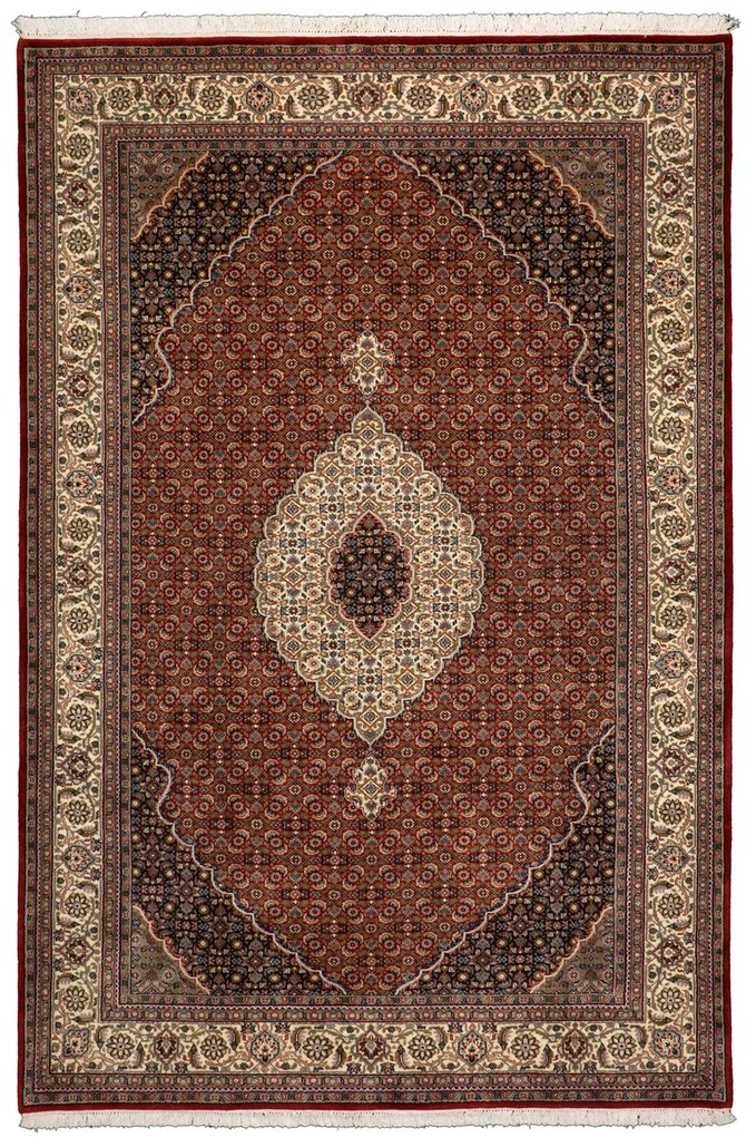Tabriz Tappeto 200 x 300 Beige (Indian) Annodato A Mano