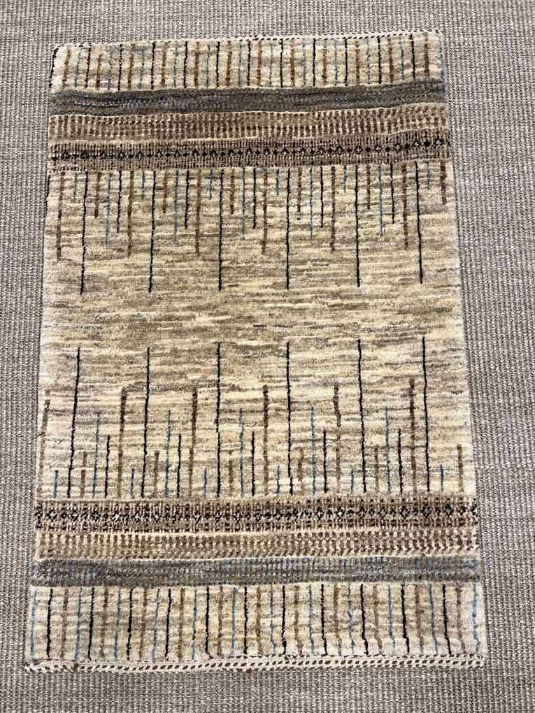 Loribaft Tappeto 90x60 Beige (Iran) Annodato A Mano