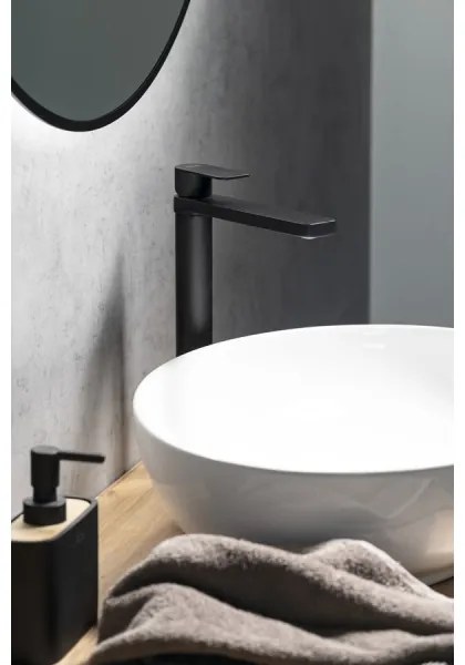 Aqualine - Rubinetto del lavandino DAPHNE 29 cm opaco nero
