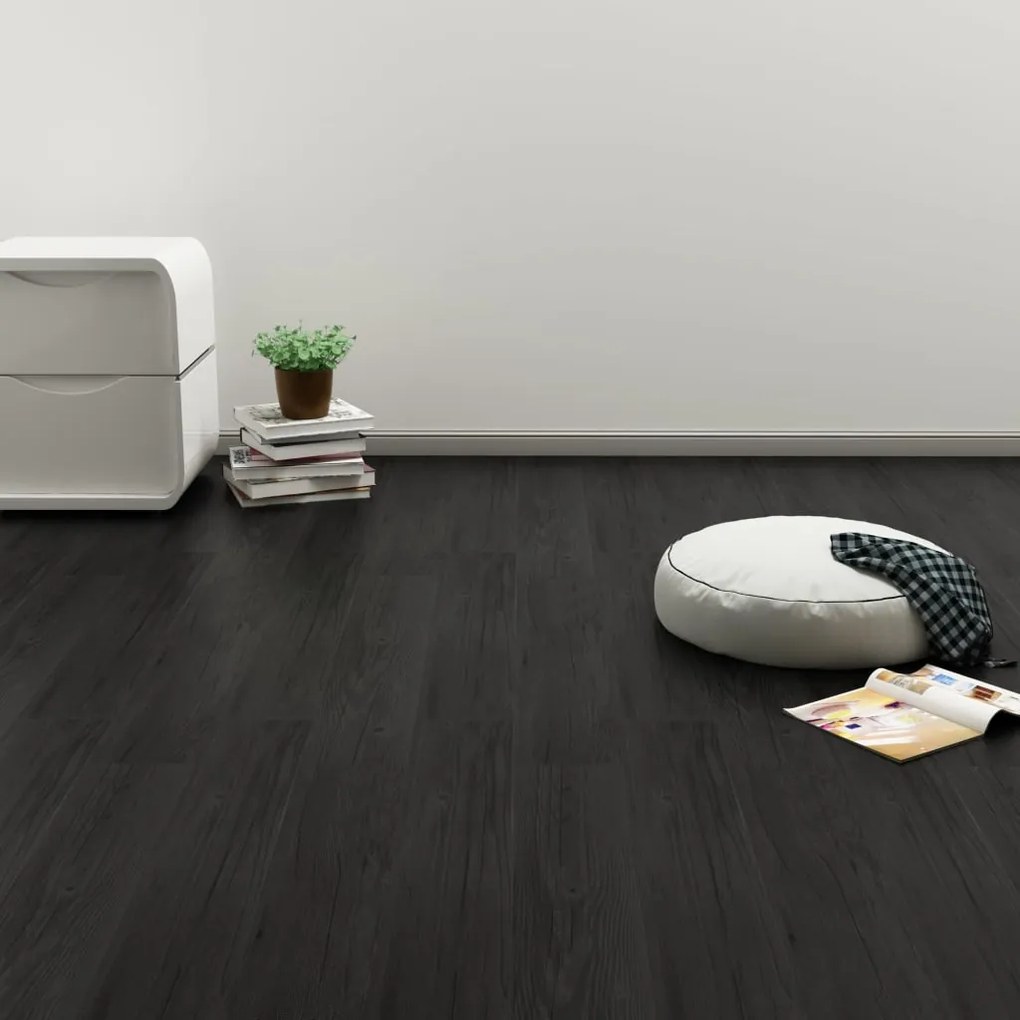 Listoni Pavimenti Autoadesivi 4,46 M² 3 Mm Pvc Rovere Antracite /