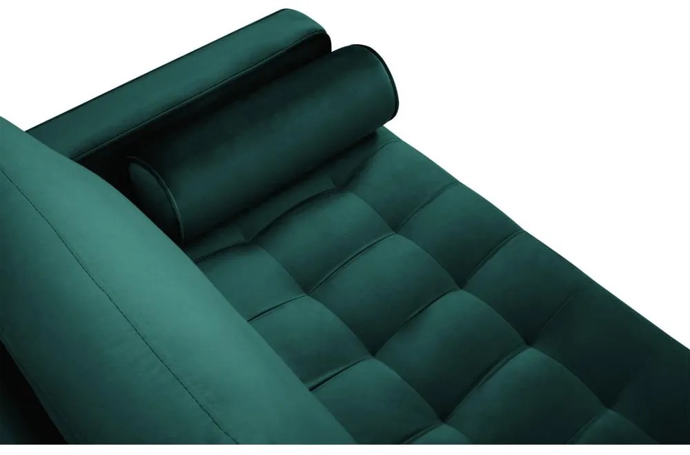 Divano in velluto verde petrolio, 174 cm Santo - Milo Casa