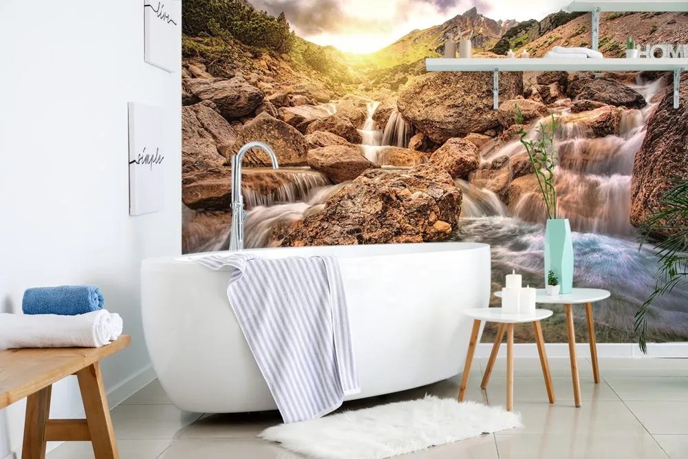 Carta da parati autoadesiva – Cascate alpine