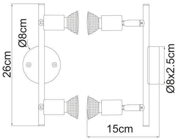 GLOBO 57381-2L - Luce Spot a LED OLANA 2xGU10/3W/230V